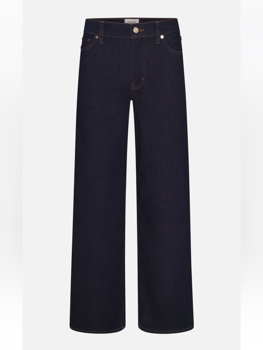 NEW Frame Le Slim Palazzo Long Wide Leg Rinse Dark Wash Size 24 - Picture 7 of 7